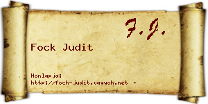 Fock Judit névjegykártya